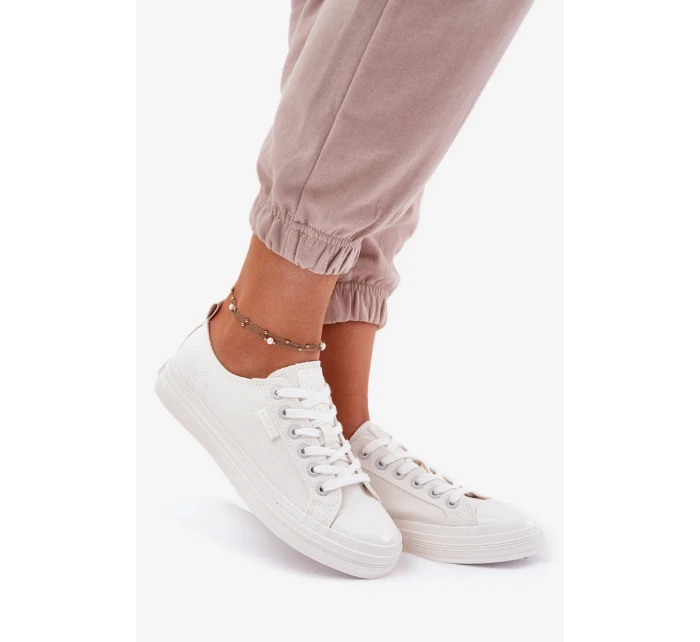 Dámske plátenné tenisky Big Star - biele