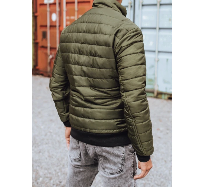 Pánská přechodná prošívaná zelená bunda Dstreet model 21963672 - FashionStreet