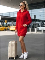 Dámská dlouhá mikina oversize červená Dstreet model 21964028 - FashionStreet