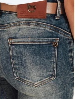 Dámské úzké push up džíny modré Dstreet model 21992750 - FashionStreet Dámské úzké push up džíny modré Dstreet model 21992750 - FashionStreet