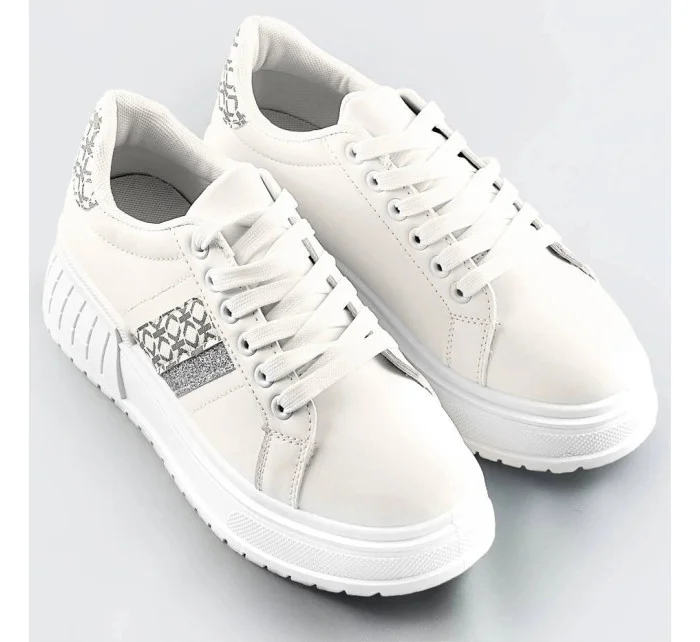 Biele tenisky sneakers s vysokou podrážkou (AD-576)