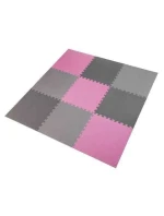 Multipack One Fitness puzzle podložka MP10 ružovo-sivá 9 kusov 10 mm