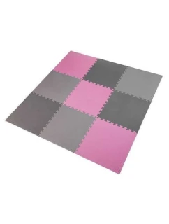 Multipack One Fitness puzzle podložka MP10 ružovo-sivá 9 kusov 10 mm