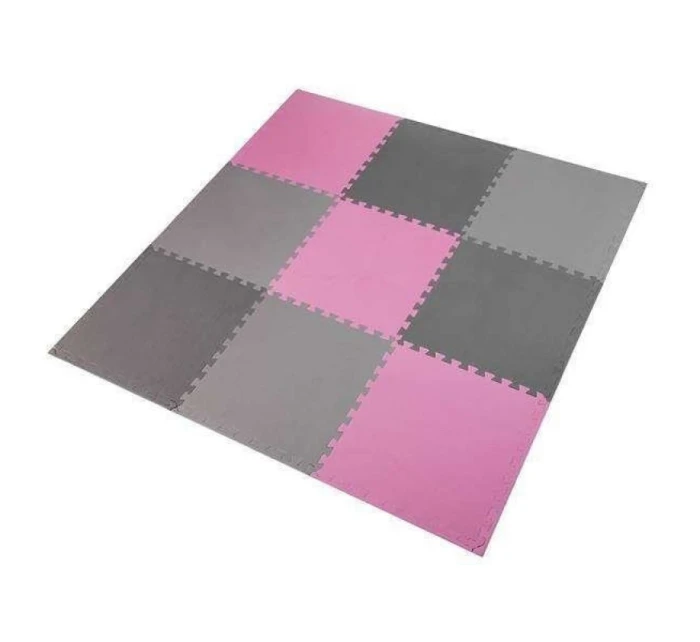 Multipack One Fitness puzzle podložka MP10 ružovo-sivá 9 kusov 10 mm