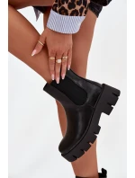 Dámské kotníkové boty s zipem Eko kůže Černé model 21709271 - Boto Dámské kotníkové boty s zipem Eko kůže Černé model 21709271 - Boto