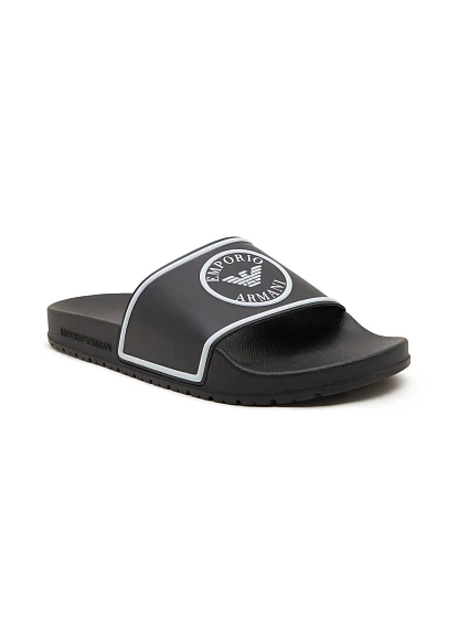 Pánské nazouváky  černobílé  model 19009221 - Emporio Armani