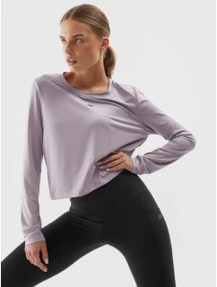 Dámske rýchloschnúce tenké tréningové tričko s dlhým rukávom 4F