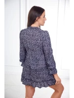 Šaty s ozdobnými volánky černé Šaty s ozdobnými volánky černé