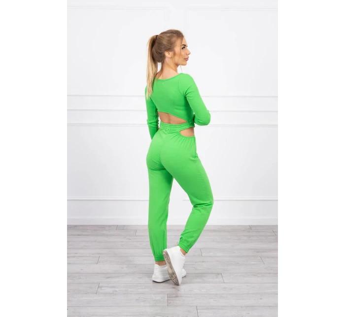 Sada s blúzkou top zelená neónová