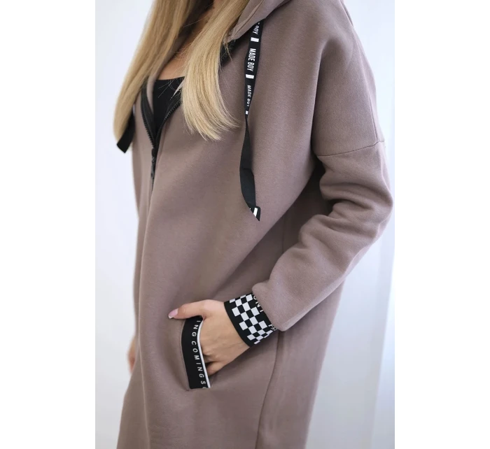 Mikina s kapucí na zip mocca Mikina s kapucí na zip mocca