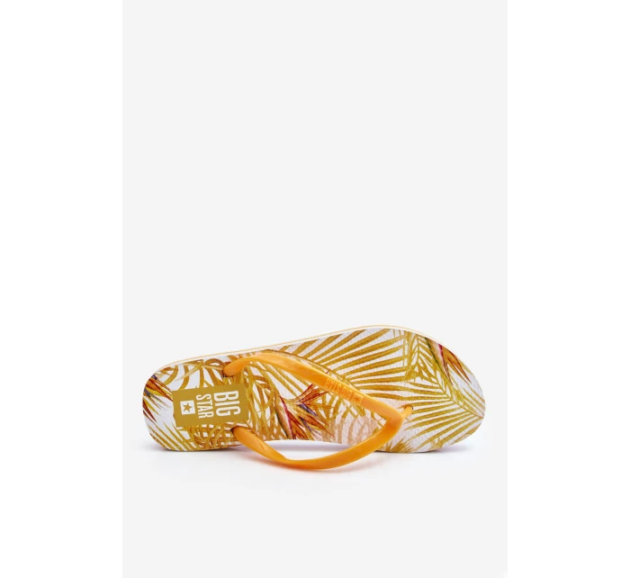 Dámské módní žabky Big Star model 21610750 žluté - Big Star Shoes