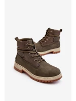 Męskie Botki Trapery Memory Foam Khaki Big Star KK174205
