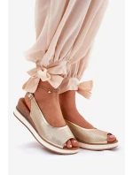 Kožené Sandály Na  Zlaté model 21693568 - Artiker