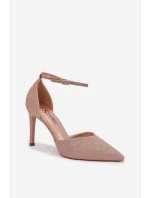 Třpytivé lodičky s páskem model 21788291 - Boto Třpytivé lodičky s páskem model 21788291 - Boto