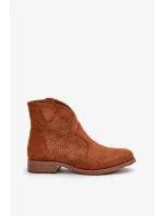 Dámske členkové topánky Acorn Flat Heeled Camel S.Barski Dámske členkové topánky Acorn Flat Heeled Camel S.Barski