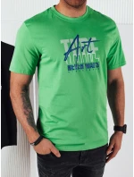 Pánské zelené tričko s potiskem Dstreet model 21973698 - FashionStreet