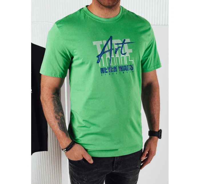 Pánské zelené tričko s potiskem Dstreet model 21973698 - FashionStreet