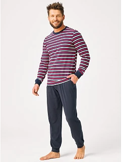 Pyžamo Key MNS 365 B26 s dlhými rukávmi, veľkosti M–2XL