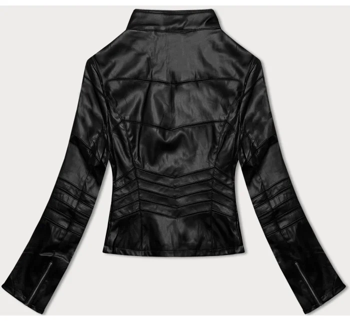 Černá dámská bunda ramoneska s vsadkami model 19012736 - J.STYLE