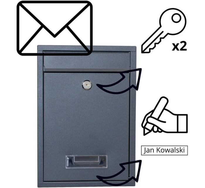 POŠTOVÁ SCHRÁNKA 21,5X9X31CM 1067537 SASKA GARDEN POŠTOVÁ SCHRÁNKA 21,5X9X31CM 1067537 SASKA GARDEN