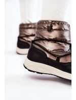 Damskie Śniegowce Memory Foam Big Star KK274275 Srebrno-Czarne