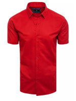 Pánske červené tričko s krátkym rukávom Dstreet KX0989