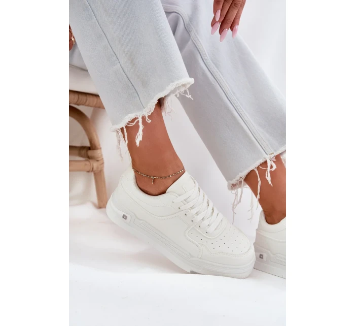 Dámské nízké tenisky Big Star – bílé | HI-POLY SYSTEM Dámské nízké tenisky Big Star – bílé | HI-POLY SYSTEM