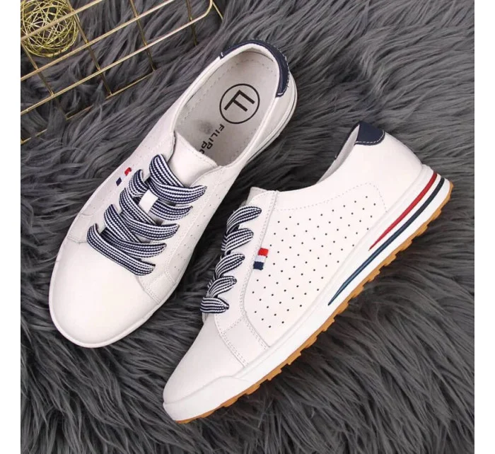 Dámske kožené tenisky PAW312 White - Filippo