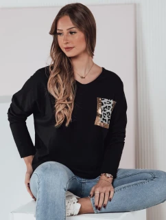 GLAMZONE dámska oversize blúzka s potlačou čierna FashionStreet RY2682