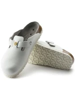 Birkenstock dámske žabky Boston ESD white natural leather medical narrow (0061378) dámske