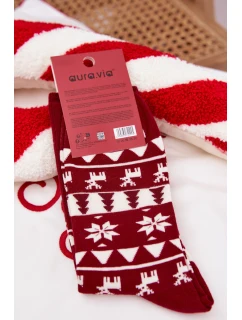 Pánské Vánoční Ponožky S Vzor Y S Rýnferem Bordó