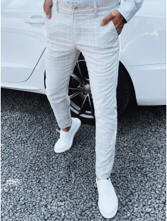 Pánske nohavice svetlo šedé FashionStreet UX4389