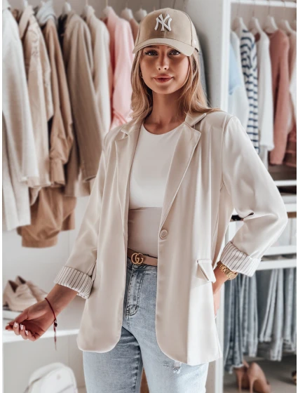 Dámska nadrozmerná bunda RESIDAL light beige FashionStreet PY0122 Dámska nadrozmerná bunda RESIDAL light beige FashionStreet PY0122