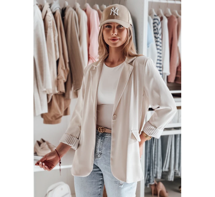 Dámska nadrozmerná bunda RESIDAL light beige FashionStreet PY0122 Dámska nadrozmerná bunda RESIDAL light beige FashionStreet PY0122