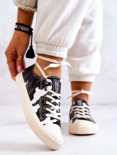 Damskie Materiałowe Trampki Moro BIG STAR JJ274237 Biało-Szare