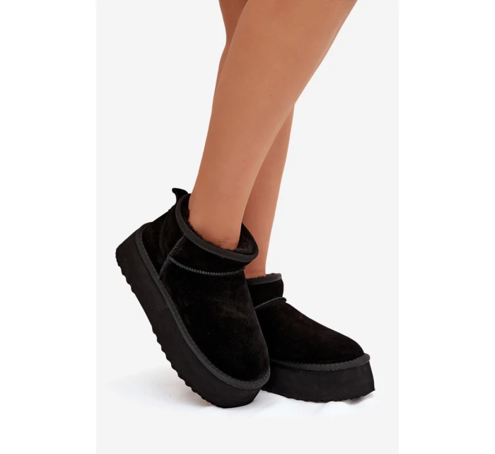 Ženské sněhule z přírodního semiše černé Mairene Ženské sněhule z přírodního semiše černé Mairene