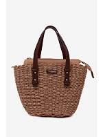 Košíková taška z pleteniny hnědá Lucienne