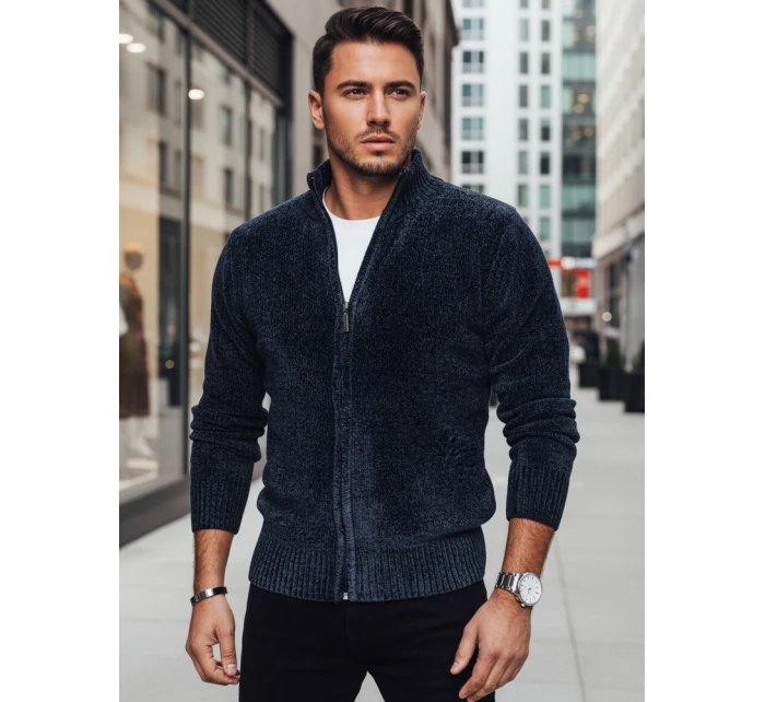 Pánský rozepínací svetr tmavě modrý Dstreet model 21982368 - FashionStreet