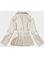 Krátky trenčkot z ekologickej kože J Style v studenej béžovej farbe (11Z8102) Krátky trenčkot z ekologickej kože J Style v studenej béžovej farbe (11Z8102)