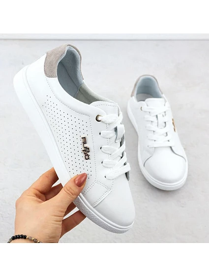 Filippo biela kožená športová obuv DP6738