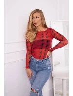 Blúzkové body v bronzovo červenej farbe