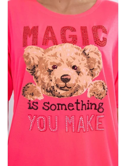 Halenka s potiskem Magic pink neon Halenka s potiskem Magic pink neon