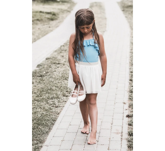 Lakierowane Balerinki Dziecięce Z Paseczkami Beżowe Margenis