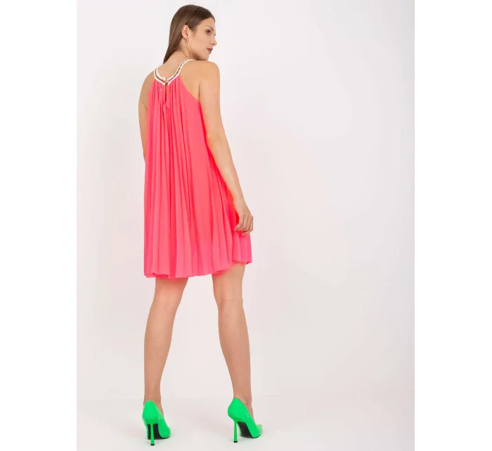 Šaty DHJ SK model 17445572 fluo růžová - FPrice Šaty DHJ SK model 17445572 fluo růžová - FPrice