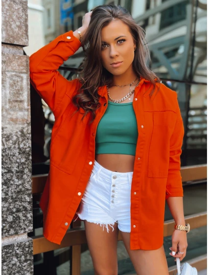 Dámská oranžová košilová bunda Dstreet model 21969831 - FashionStreet