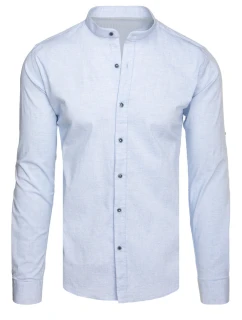 Pánská košile se stojáčkem modrá model 21989397 - Dstreet