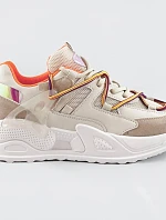 Béžové dámske sneakersy s dvojitými šnúrkami (7001)