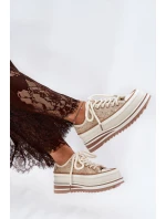 Dámské Tenisky Na Masivní Platformě model 21691040 Béžové - S.Barski