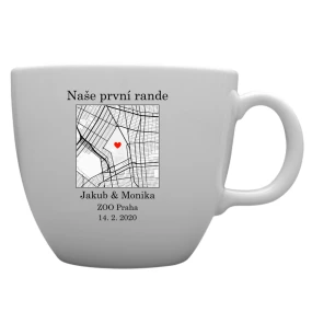 Personalizovaný MEGA XXL keramický hrnek 1000 ml s mapou Personalizovaný MEGA XXL keramický hrnek 1000 ml s mapou