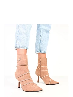 Dámska členková obuv 217923 ZTZ-3 beige - Solea
